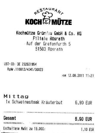 msau Hffner Kochmtze Restaurant